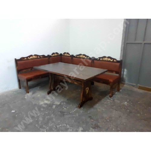 ks006 Cafeler İçin Ahşap Köşe Takımları-3